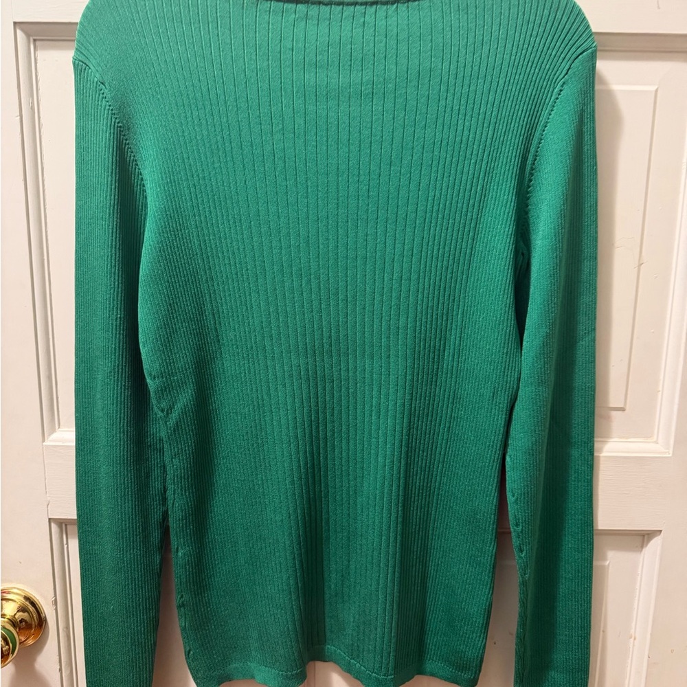 Classiques Entier Vibrant Green Ribbed Sweater - Picture 4 of 5